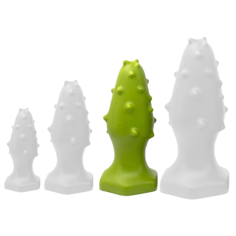 ToppedMonster Plug silicone Monster Spike L 14 x 5.5cm Vert